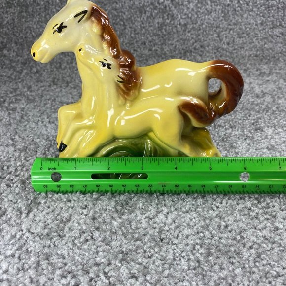 Art Deco Ceramic Horse Planter Mother Baby Foal Fashions by O.P.C.O. Vintage - Picture 5 of 16